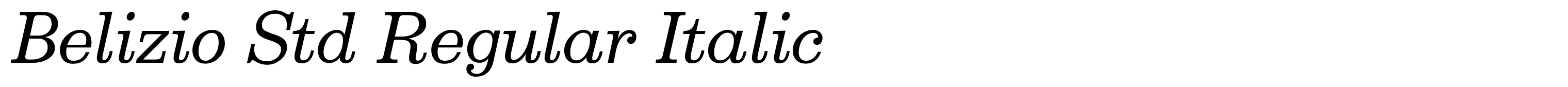 Belizio Std Regular Italic